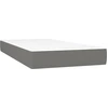 Image de vidaXL Matelas à ressorts ensachés gris foncé 100x200x20 cm Tissu