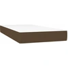 Image de vidaXL Matelas à ressorts ensachés Marron foncé 100x200x20 cm Tissu