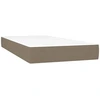 Image de vidaXL Matelas à ressorts ensachés Taupe 100x200x20 cm Tissu