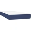 Image de vidaXL Matelas à ressorts ensachés bleu 100x200x20 cm Tissu