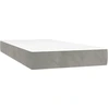 Image de vidaXL Matelas à ressorts ensachés gris clair 100x200x20 cm velours