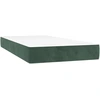 Image de vidaXL Matelas à ressorts ensachés vert foncé 100x200x20 cm velours