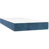 Image de vidaXL Matelas à ressorts ensachés bleu foncé 100x200x20 cm velours