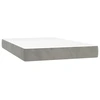 Image de vidaXL Matelas à ressorts ensachés gris clair 120x200x20 cm velours