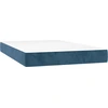 Image de vidaXL Matelas à ressorts ensachés bleu foncé 120x200x20 cm velours