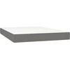 Image de vidaXL Matelas à ressorts ensachés gris foncé 140x190x20 cm Tissu