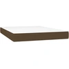 Image de vidaXL Matelas à ressorts ensachés Marron foncé 140x190x20 cm Tissu