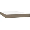 Image de vidaXL Matelas à ressorts ensachés Taupe 140x190x20 cm Tissu