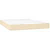 Image de vidaXL Matelas à ressorts ensachés Crème 140x190x20 cm Tissu