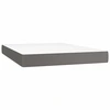 Image de Matelas à ressorts ensachés Gris 140x190x20 cm Similicuir