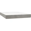 Image de vidaXL Matelas à ressorts ensachés gris clair 140x190x20 cm velours