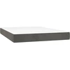 Image de vidaXL Matelas à ressorts ensachés gris foncé 140x190x20 cm velours