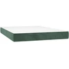 Image de Matelas à ressorts ensachés Vert foncé 140x190x20 cm Velours