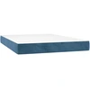 Image de vidaXL Matelas à ressorts ensachés bleu foncé 140x190x20 cm velours