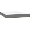 Image de vidaXL Matelas à ressorts ensachés gris foncé 140x200x20 cm Tissu