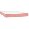 Image de vidaXL Matelas à ressorts ensachés rose 140x200x20 cm velours