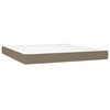 Image de vidaXL Matelas à ressorts ensachés Taupe 160x200x20 cm Tissu
