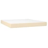 Image de vidaXL Matelas à ressorts ensachés Crème 160x200x20 cm Tissu