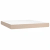 Image de vidaXL Matelas à ressorts ensachés Cappuccino 160x200x20 cm similicuir