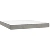 Image de vidaXL Matelas à ressorts ensachés gris clair 160x200x20 cm velours