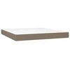 Image de vidaXL Matelas à ressorts ensachés Taupe 180x200x20 cm Tissu