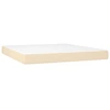 Image de vidaXL Matelas à ressorts ensachés Crème 180x200x20 cm Tissu