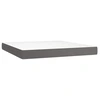 Image de vidaXL Matelas à ressorts ensachés Gris 180x200x20 cm Similicuir