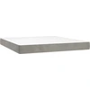 Image de vidaXL Matelas à ressorts ensachés gris clair 180x200x20 cm velours