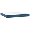 Image de vidaXL Matelas à ressorts ensachés bleu foncé 180x200x20 cm velours