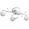 Image de vidaXL Plafonnier avec abat-jour en verre rond pour 4 ampoules LED G9