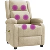 Image de vidaXL Fauteuil de massage Crème Tissu