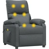 Image de vidaXL Fauteuil de massage gris foncé Tissu