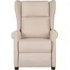 Image de vidaXL Fauteuil de massage Crème Tissu