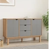 Image de vidaXL Sideboard OTTA brun&gris 113,5x43x73 cm Pin massif