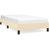 Image de vidaXL Cadre de lit sans matelas Crème 90x190 cm Tissu