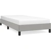 Image de vidaXL Cadre de lit sans matelas gris clair 90x200 cm Tissu