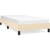 Image de vidaXL Cadre de lit sans matelas Crème 90x200 cm Tissu