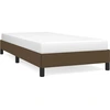Image de vidaXL Cadre de lit sans matelas brun foncé 100x200 cm Tissu
