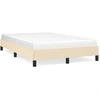 Image de vidaXL Cadre de lit sans matelas Crème 120x200 cm Tissu