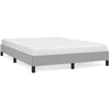 Image de vidaXL Cadre de lit sans matelas gris clair 140x190 cm Tissu