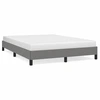 Image de vidaXL Cadre de lit sans matelas gris foncé 140x190 cm Tissu