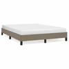 Image de vidaXL Cadre de lit sans matelas Taupe 140x190 cm Tissu
