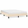 Image de vidaXL Cadre de lit sans matelas Crème 140x200 cm Tissu