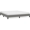 Image de vidaXL Cadre de lit sans matelas gris foncé 160x200 cm Tissu