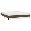 Image de vidaXL Cadre de lit sans matelas brun foncé 160x200 cm Tissu