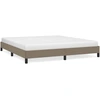 Image de vidaXL Cadre de lit sans matelas Taupe 160x200 cm Tissu