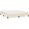 Image de vidaXL Cadre de lit sans matelas Crème 160x200 cm Tissu