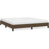 Image de vidaXL Cadre de lit sans matelas brun foncé 180x200 cm Tissu