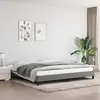 Image de vidaXL Cadre de lit sans matelas gris foncé 200x200 cm Tissu