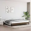 Image de vidaXL Cadre de lit sans matelas brun foncé 200x200 cm Tissu